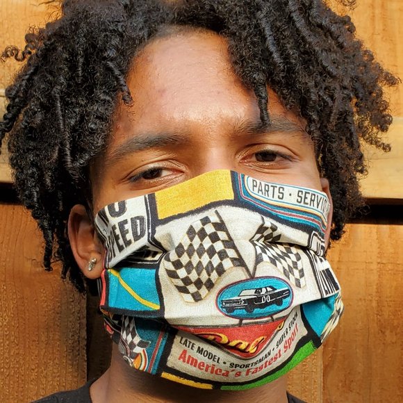 No Speed Reversible Cotton Face Mask,Reuse/Wash - Picture 1 of 5